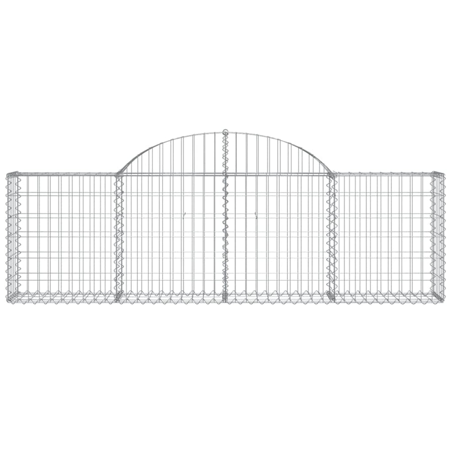 Arched Gabion Baskets 25 pcs 200x30x60/80 cm Galvanised Iron