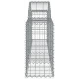 Arched Gabion Baskets 25 pcs 200x30x60/80 cm Galvanised Iron - 45-Degree Angle
