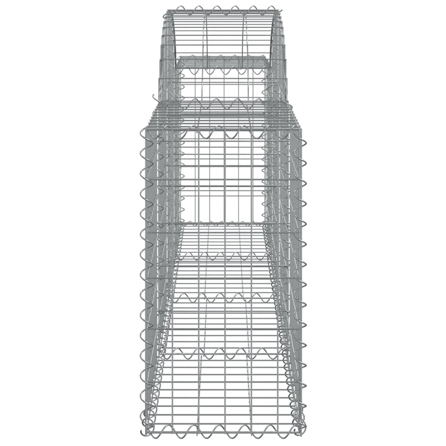 Arched Gabion Baskets 25 pcs 200x30x60/80 cm Galvanised Iron