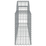 Arched Gabion Baskets 40 pcs 200x30x60/80 cm Galvanised Iron - 45-Degree Angle