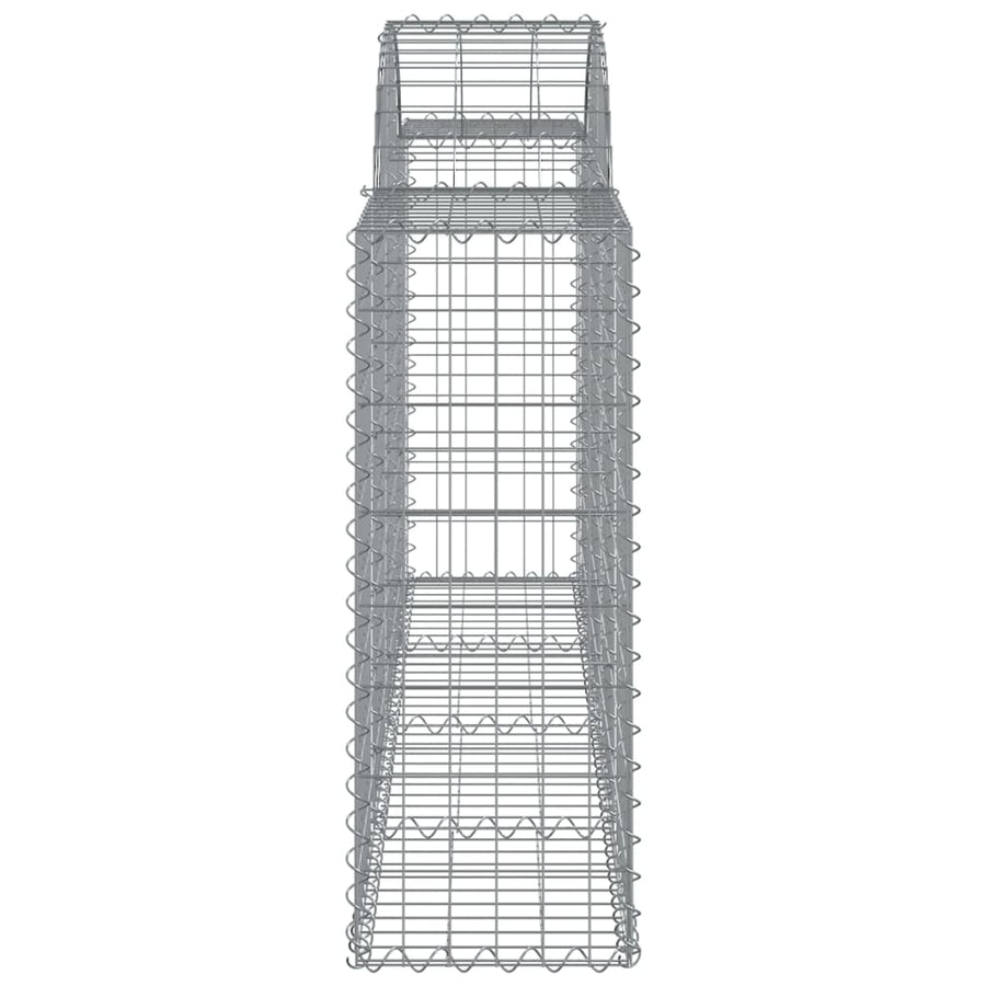 Arched Gabion Baskets 2 pcs 200x30x80/100 cm Galvanised Iron