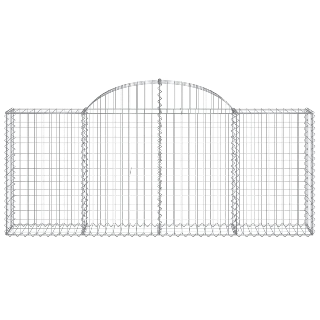 Arched Gabion Baskets 3 pcs 200x30x80/100 cm Galvanised Iron