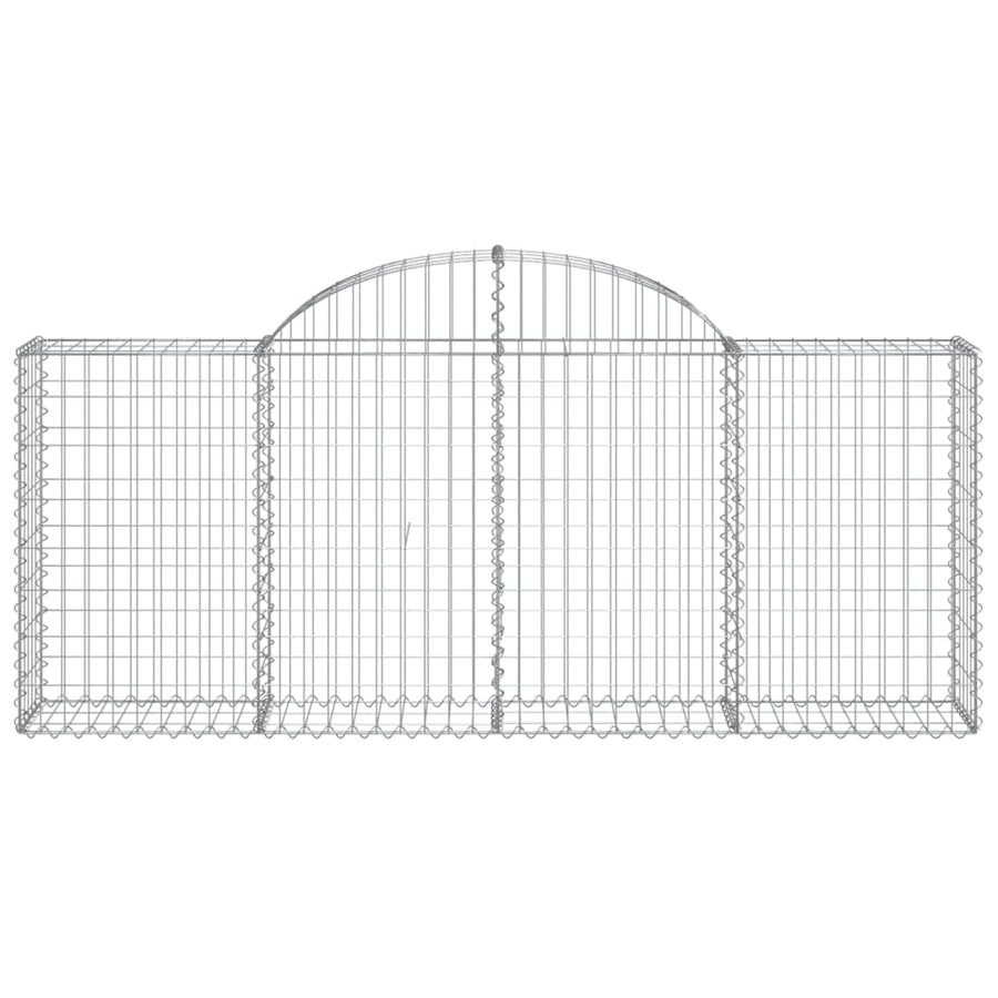 Arched Gabion Baskets 3 pcs 200x30x80/100 cm Galvanised Iron