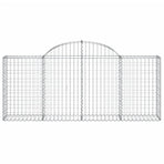 Arched Gabion Baskets 4 pcs 200x30x80/100 cm Galvanised Iron