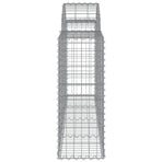 Arched Gabion Baskets 4 pcs 200x30x80/100 cm Galvanised Iron