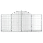 Arched Gabion Baskets 9 pcs 200x30x80/100 cm Galvanised Iron