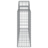Arched Gabion Baskets 10 pcs 200x30x80/100 cm Galvanised Iron - 45-Degree Angle