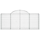 Arched Gabion Baskets 13 pcs 200x30x80/100 cm Galvanised Iron