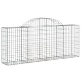 Arched Gabion Baskets 20 pcs 200x30x80/100 cm Galvanised Iron - Side View