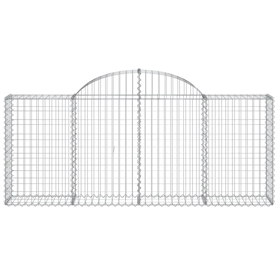 Arched Gabion Baskets 25 pcs 200x30x80/100 cm Galvanised Iron