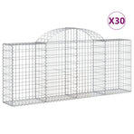 Arched Gabion Baskets 30 pcs 200x30x80/100 cm Galvanised Iron