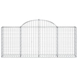 Arched Gabion Baskets 30 pcs 200x30x80/100 cm Galvanised Iron - Top-Down View