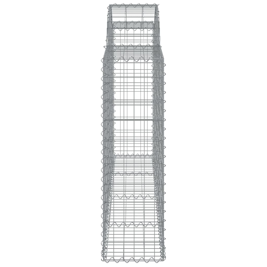 Arched Gabion Baskets 9 pcs 200x30x100/120 cm Galvanised Iron