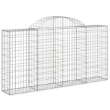 Arched Gabion Baskets 10 pcs 200x30x100/120 cm Galvanised Iron