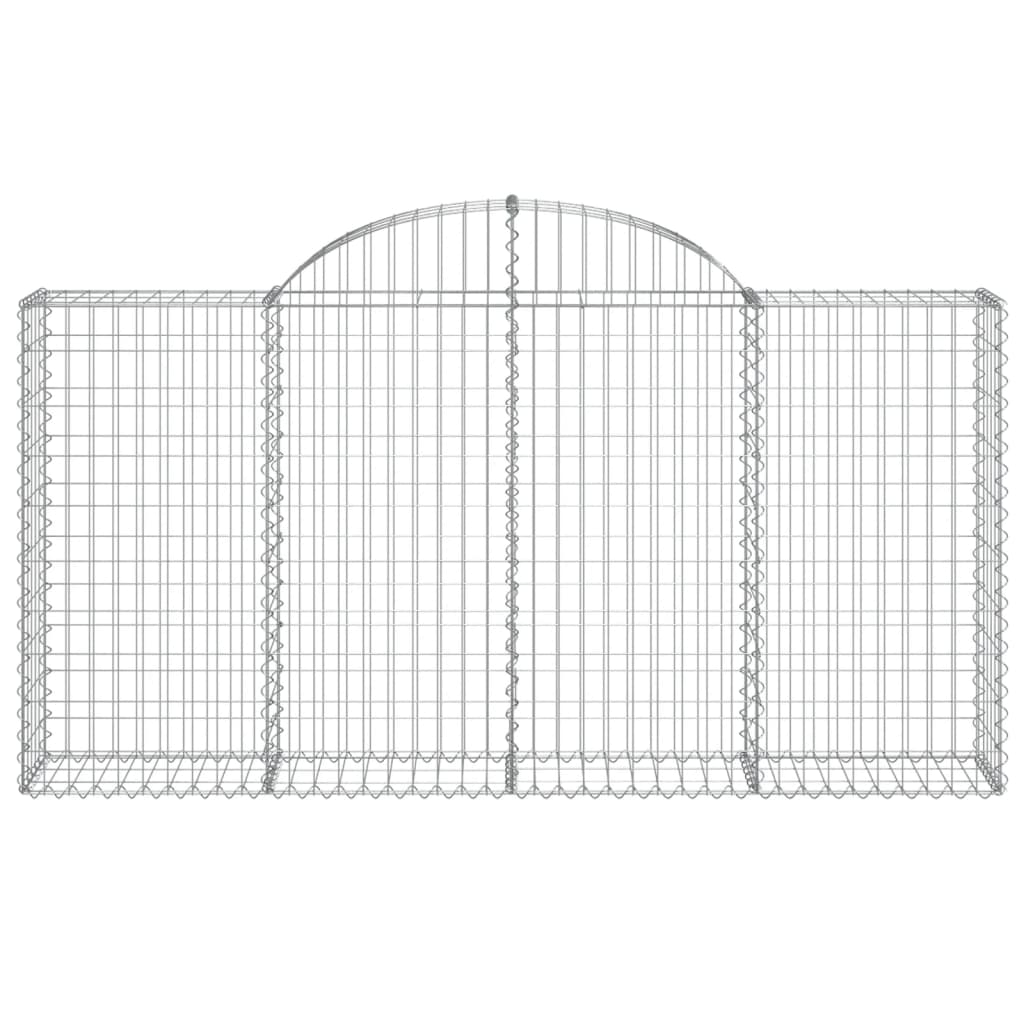 Arched Gabion Baskets 11 pcs 200x30x100/120 cm Galvanised Iron