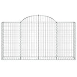 Arched Gabion Baskets 13 pcs 200x30x100/120 cm Galvanised Iron