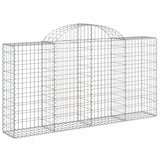 Arched Gabion Baskets 14 pcs 200x30x100/120 cm Galvanised Iron
