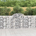 Arched Gabion Baskets 14 pcs 200x30x100/120 cm Galvanised Iron