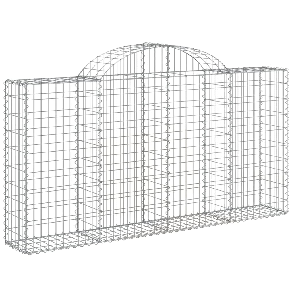 Arched Gabion Baskets 18 pcs 200x30x100/120 cm Galvanised Iron