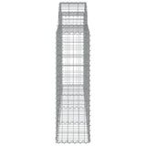 Arched Gabion Baskets 18 pcs 200x30x100/120 cm Galvanised Iron - 45-Degree Angle