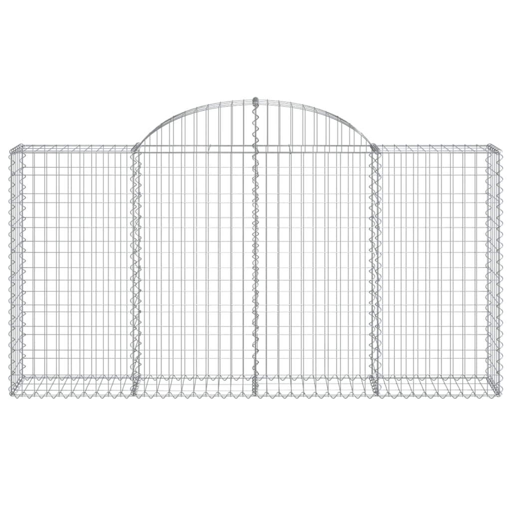 Arched Gabion Baskets 25 pcs 200x30x100/120 cm Galvanised Iron