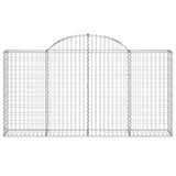 Arched Gabion Baskets 25 pcs 200x30x100/120 cm Galvanised Iron - Top-Down View