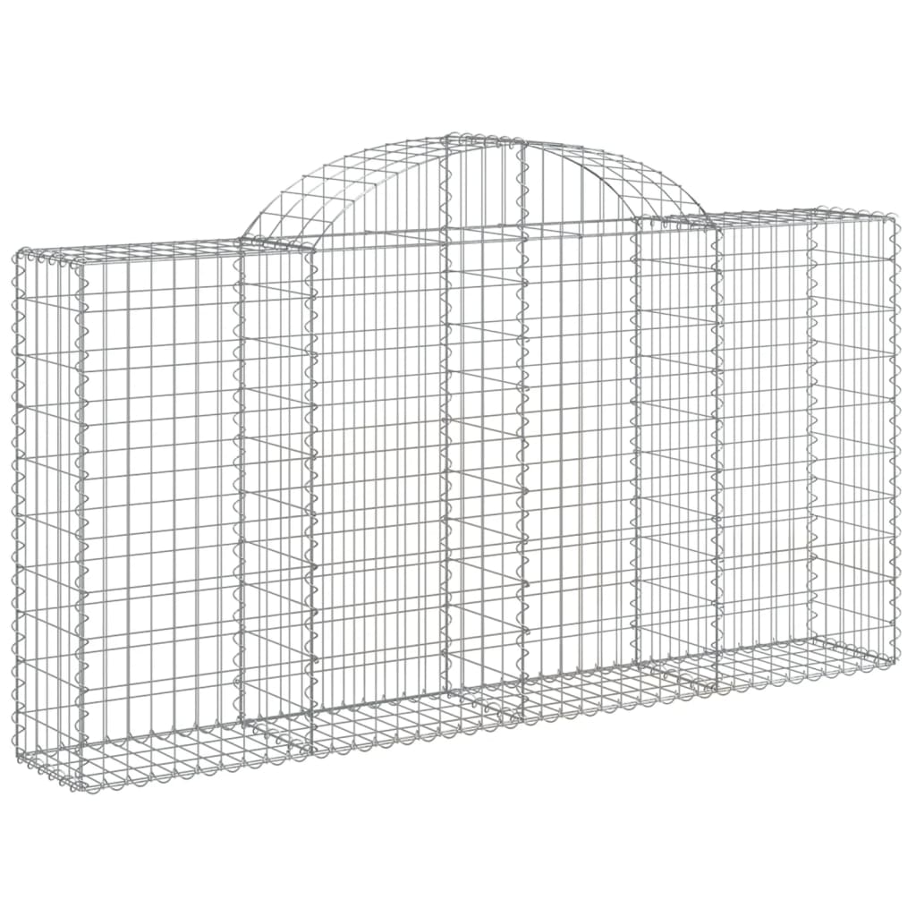 Arched Gabion Baskets 30 pcs 200x30x100/120 cm Galvanised Iron