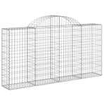 Arched Gabion Baskets 30 pcs 200x30x100/120 cm Galvanised Iron