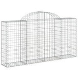 Arched Gabion Baskets 30 pcs 200x30x100/120 cm Galvanised Iron - Side View