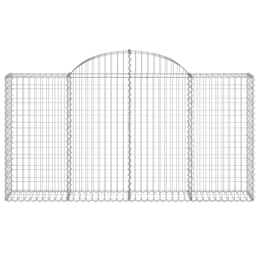 Arched Gabion Baskets 30 pcs 200x30x100/120 cm Galvanised Iron
