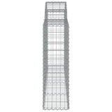 Arched Gabion Baskets 30 pcs 200x30x100/120 cm Galvanised Iron - 45-Degree Angle