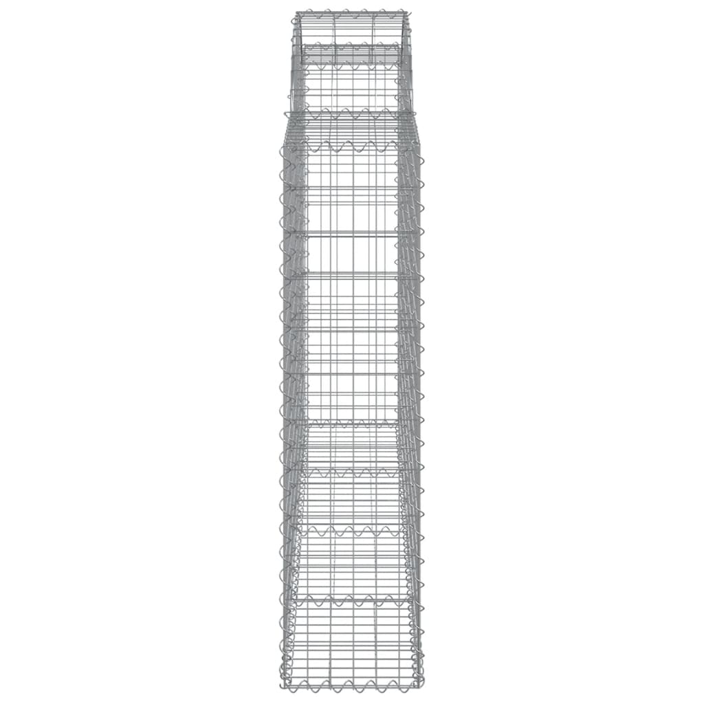 Arched Gabion Baskets 3 pcs 200x30x120/140 cm Galvanised Iron