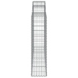 Arched Gabion Baskets 6 pcs 200x30x120/140 cm Galvanised Iron - 45-Degree Angle