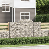 Arched Gabion Baskets 8 pcs 200x30x120/140 cm Galvanised Iron