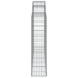 Arched Gabion Baskets 12 pcs 200x30x120/140 cm Galvanised Iron - 45-Degree Angle