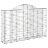 Arched Gabion Baskets 13 pcs 200x30x120/140 cm Galvanised Iron