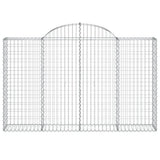 Arched Gabion Baskets 13 pcs 200x30x120/140 cm Galvanised Iron
