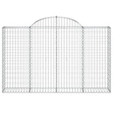 Arched Gabion Baskets 25 pcs 200x30x120/140 cm Galvanised Iron - Top-Down View