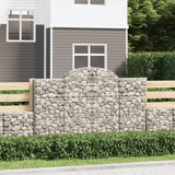 Arched Gabion Baskets 25 pcs 200x30x120/140 cm Galvanised Iron