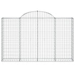 Arched Gabion Baskets 30 pcs 200x30x120/140 cm Galvanised Iron