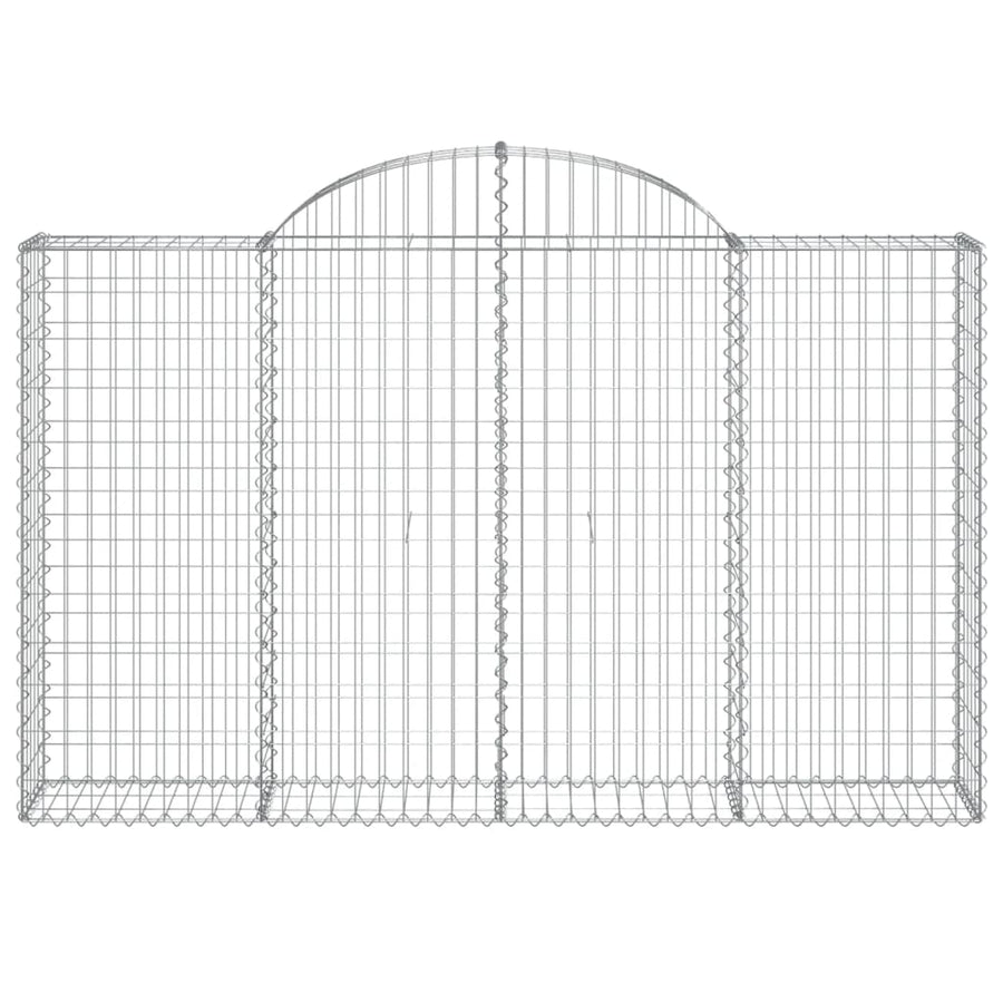 Arched Gabion Baskets 30 pcs 200x30x120/140 cm Galvanised Iron
