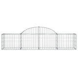 Arched Gabion Baskets 3 pcs 200x50x40/60 cm Galvanised Iron
