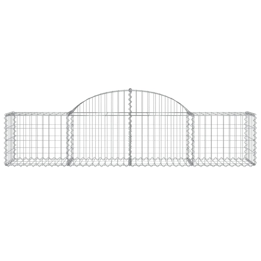 Arched Gabion Baskets 3 pcs 200x50x40/60 cm Galvanised Iron