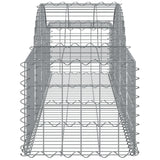 Arched Gabion Baskets 3 pcs 200x50x40/60 cm Galvanised Iron - 45-Degree Angle