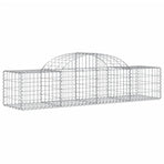 Arched Gabion Baskets 4 pcs 200x50x40/60 cm Galvanised Iron
