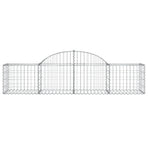 Arched Gabion Baskets 4 pcs 200x50x40/60 cm Galvanised Iron
