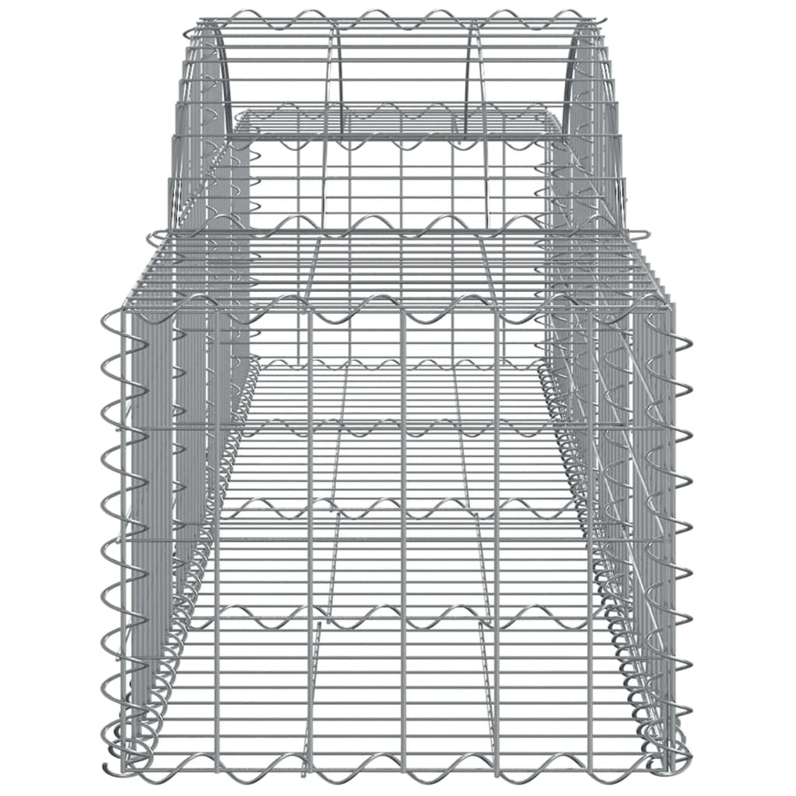 Arched Gabion Baskets 4 pcs 200x50x40/60 cm Galvanised Iron