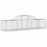 Arched Gabion Baskets 5 pcs 200x50x40/60 cm Galvanised Iron - Side View