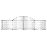 Arched Gabion Baskets 5 pcs 200x50x40/60 cm Galvanised Iron