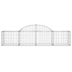 Arched Gabion Baskets 5 pcs 200x50x40/60 cm Galvanised Iron